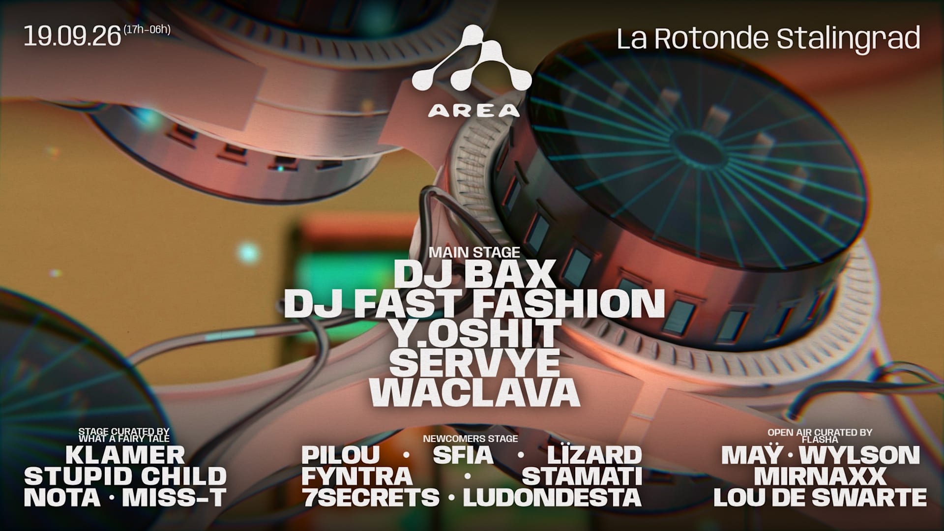 Area · Open-Air + Club : Dj Bax · Y.Oshit · Servye & More