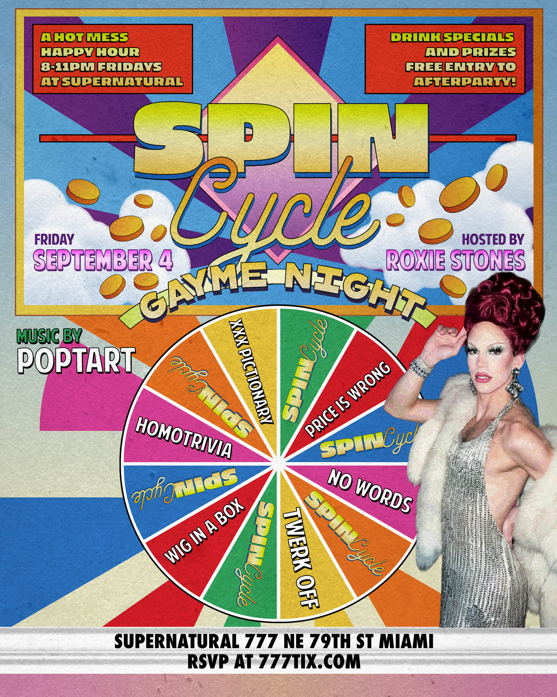 Spin Cycle: Gayme Night Happy Hour