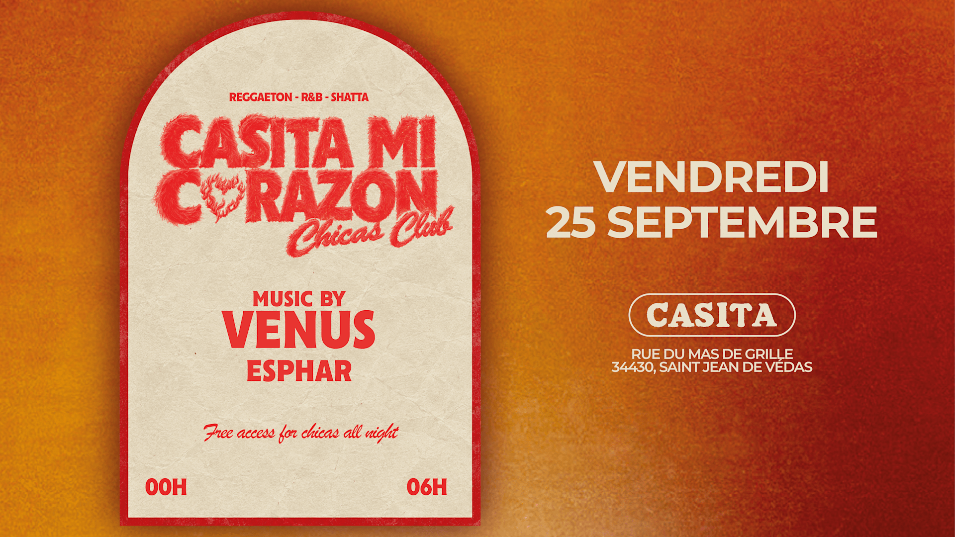 Vendredi 25 Septembre - Casita MI Corazon