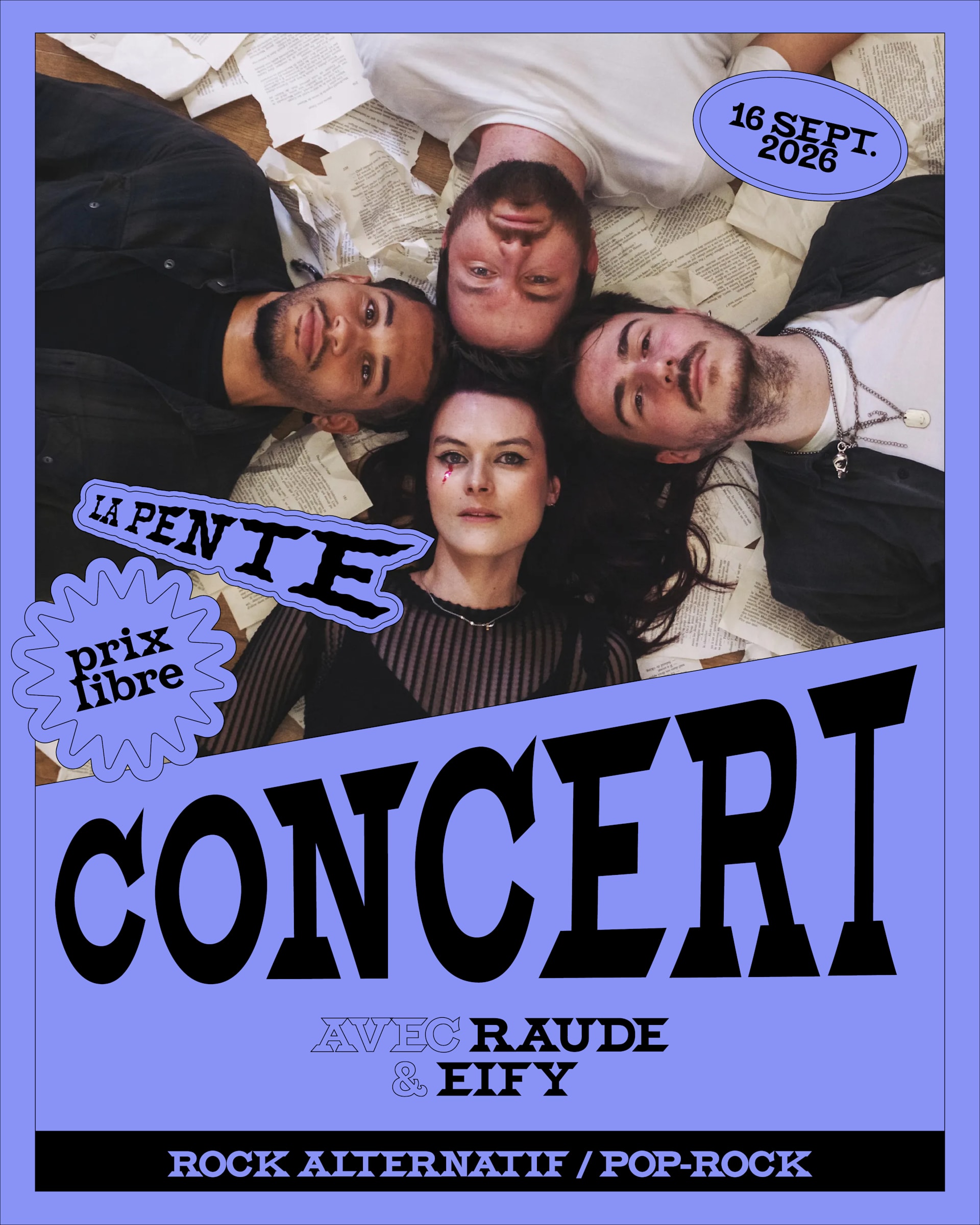 Concert : Raude & Eify [Rock Alt / Pop-Rock]
