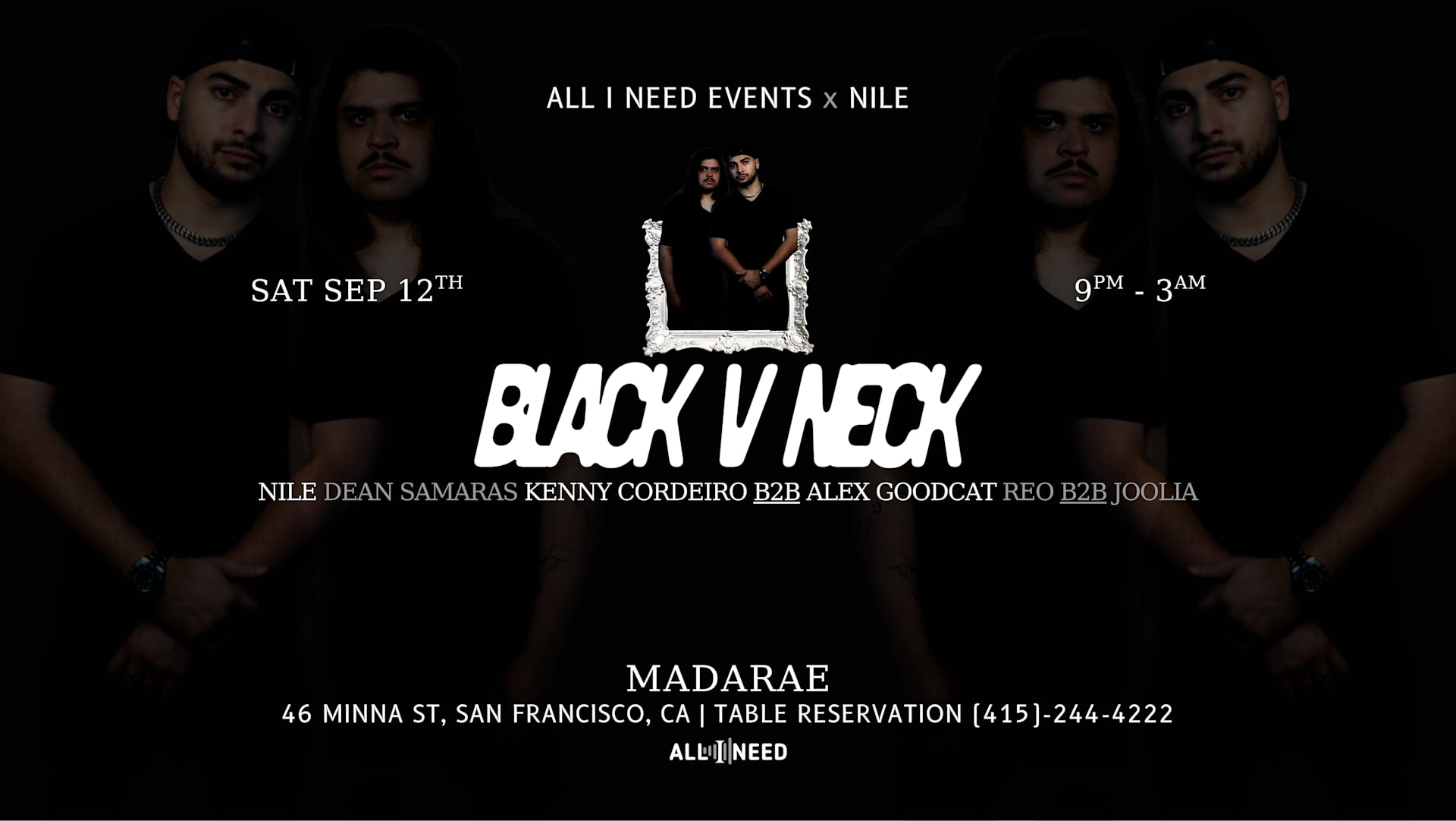Black V Neck (Tech House & Latin House) At Madarae
