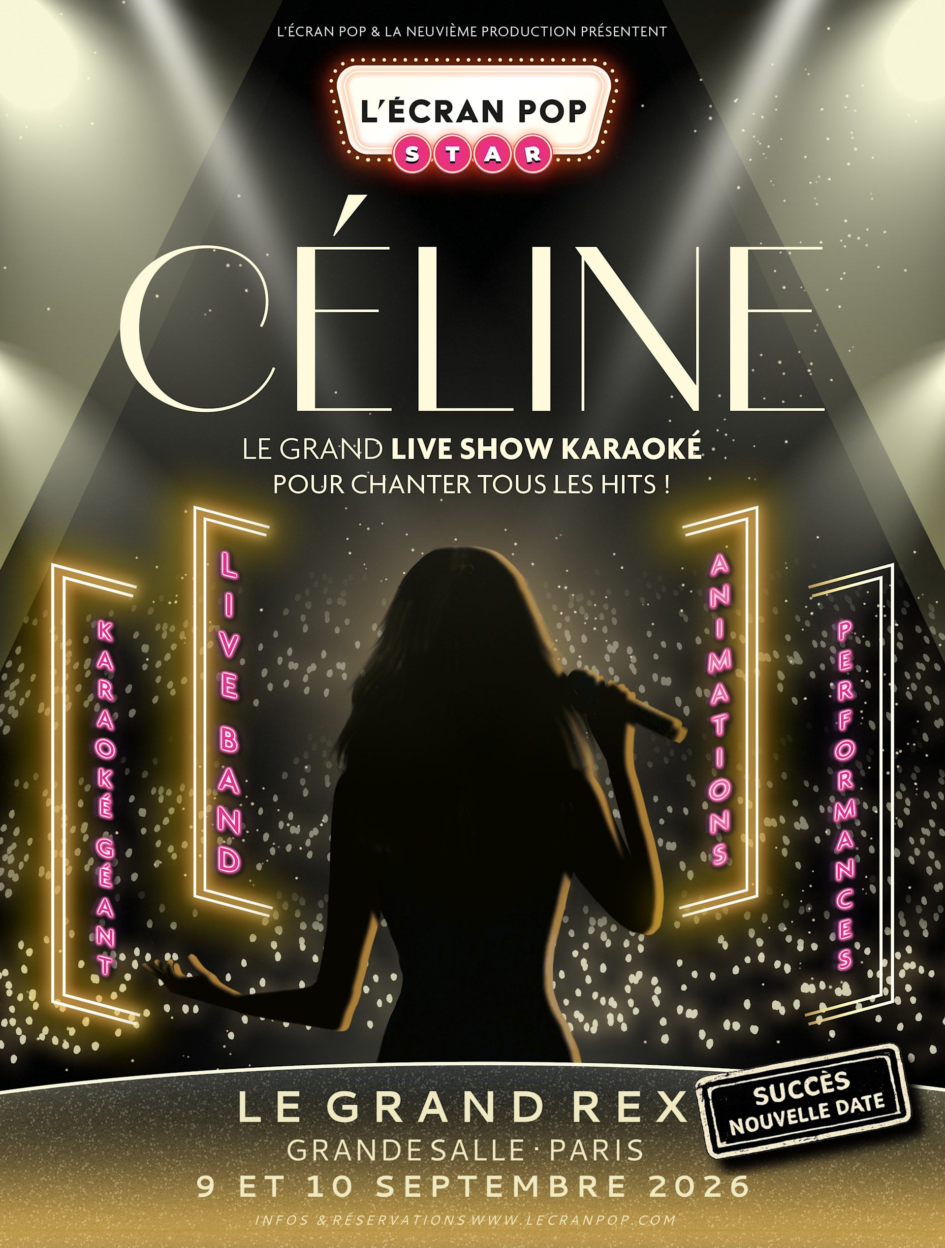 L'ecran Pop Star Céline