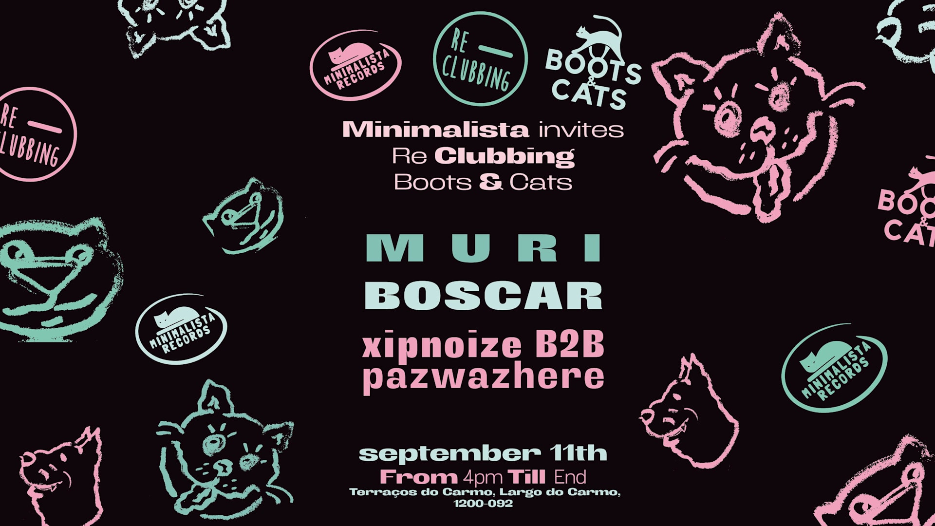 Minimalista Invites Re Clubbing & Boots & Cats
