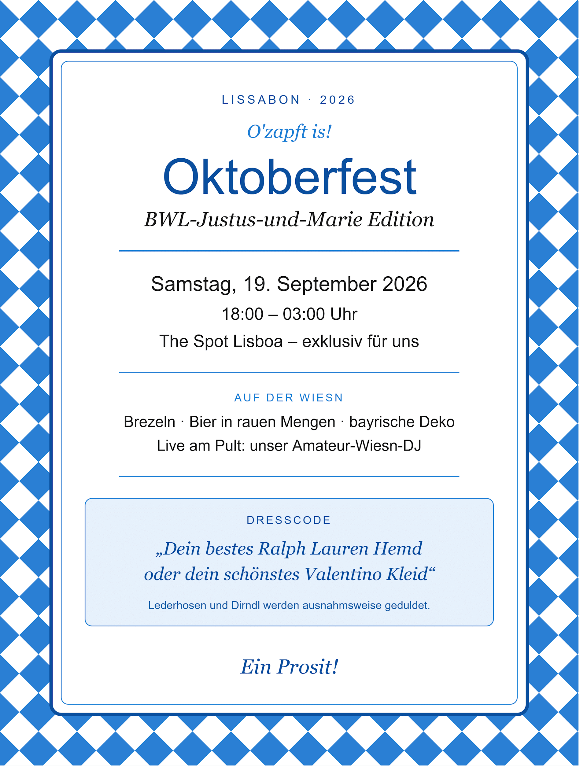 Oktoberfest Lisboa Bwl Justus Und Marie Edition