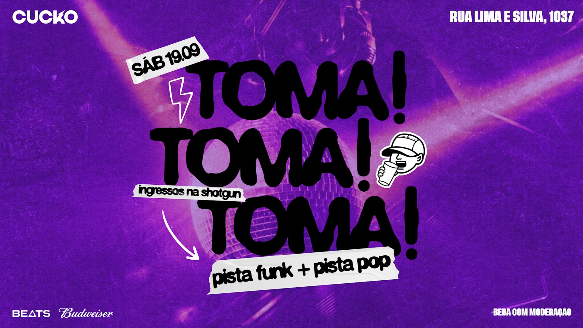 Toma! // Pista Funk + Pista Pop // 19.09 @Cucko