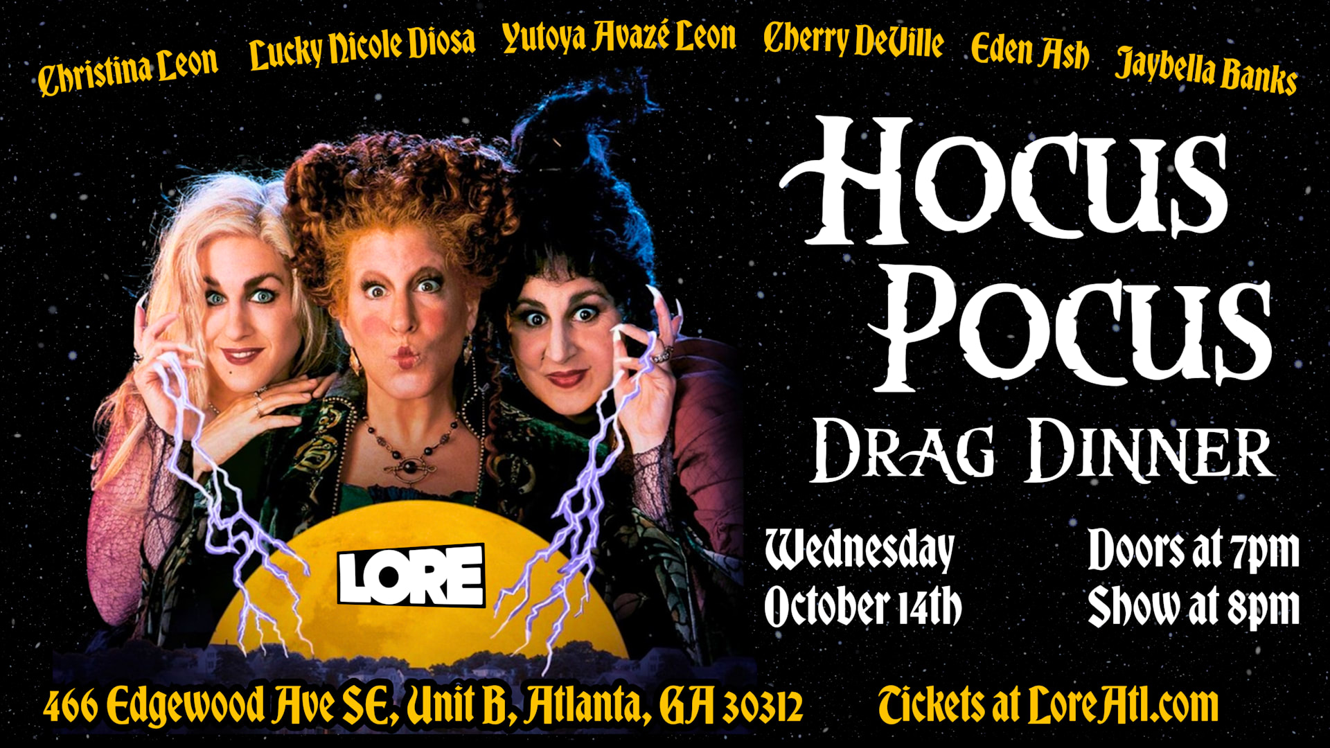 Hocus Pocus Drag Dinner