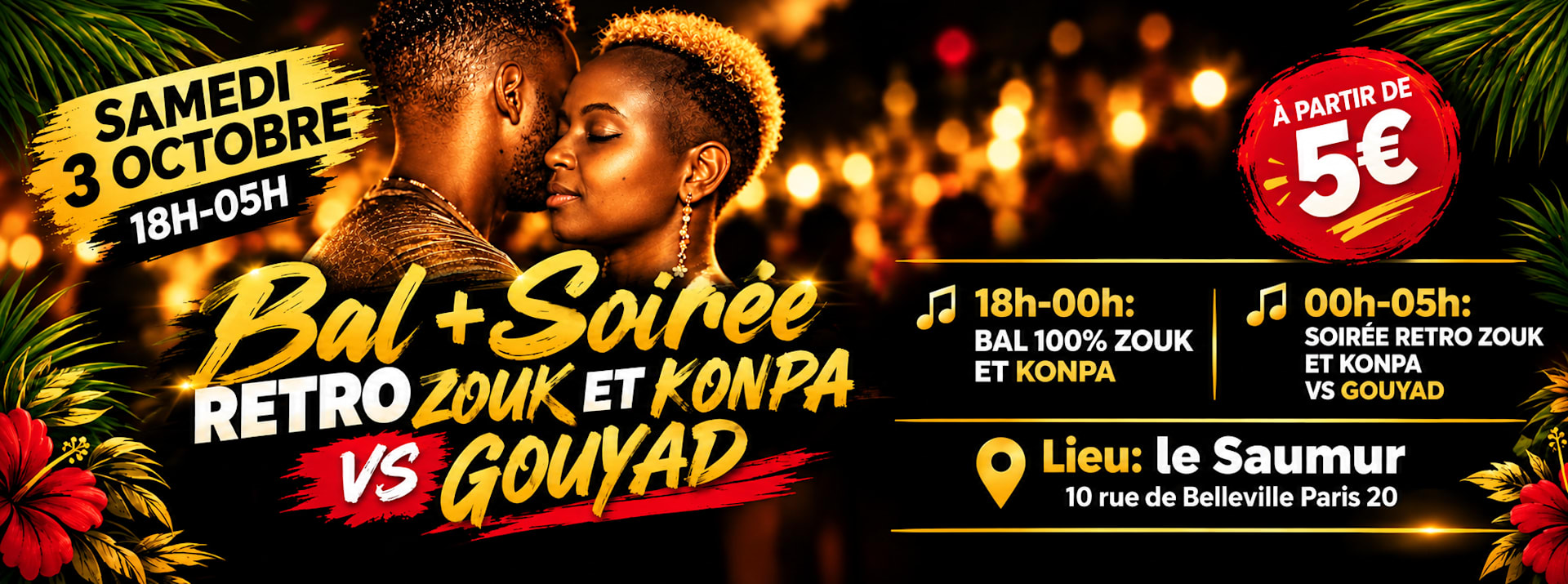 Bal Et Soirée Zouk & Konpa Vs Gouyad