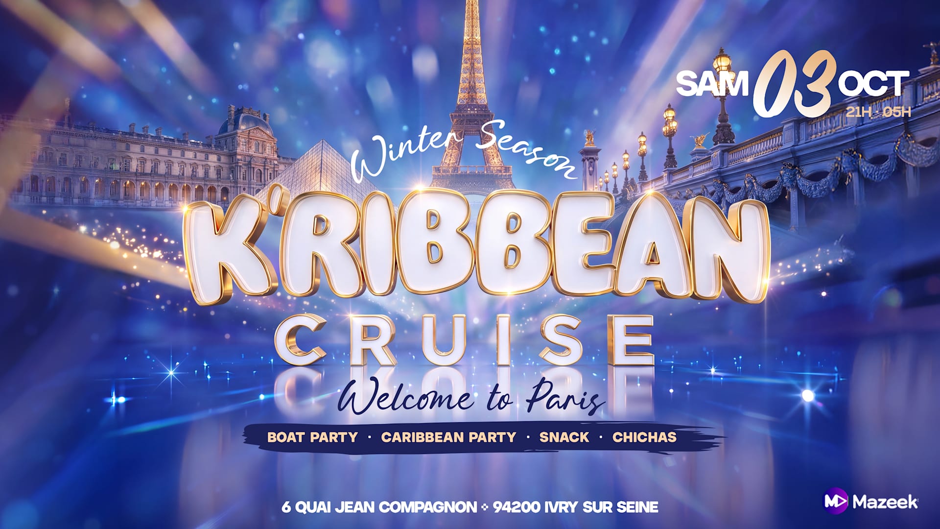 K’Ribbean Cruise | Boat Party| Rooftop| Terrasse