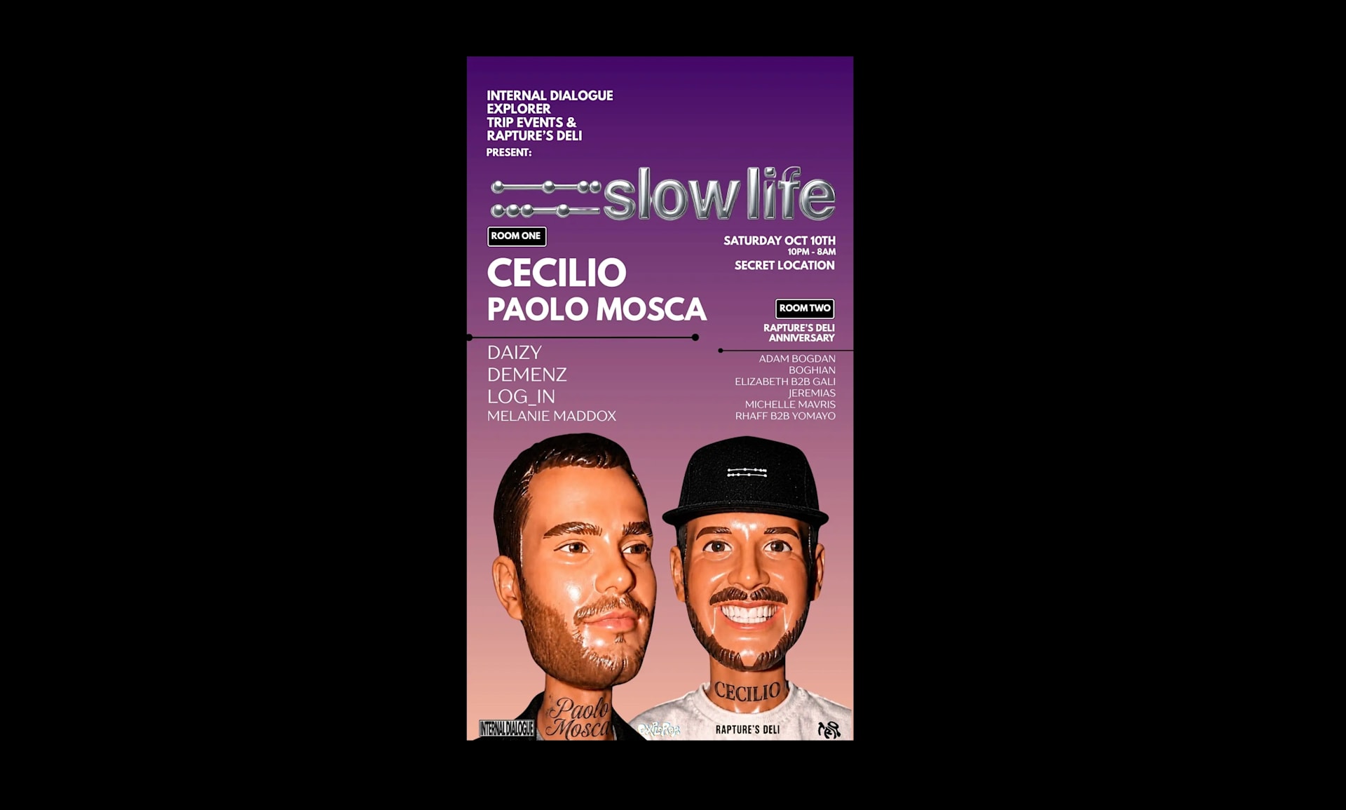 Slow Life W/Cecilio & Paolo Mosca+Rapture's Deli Anniversary