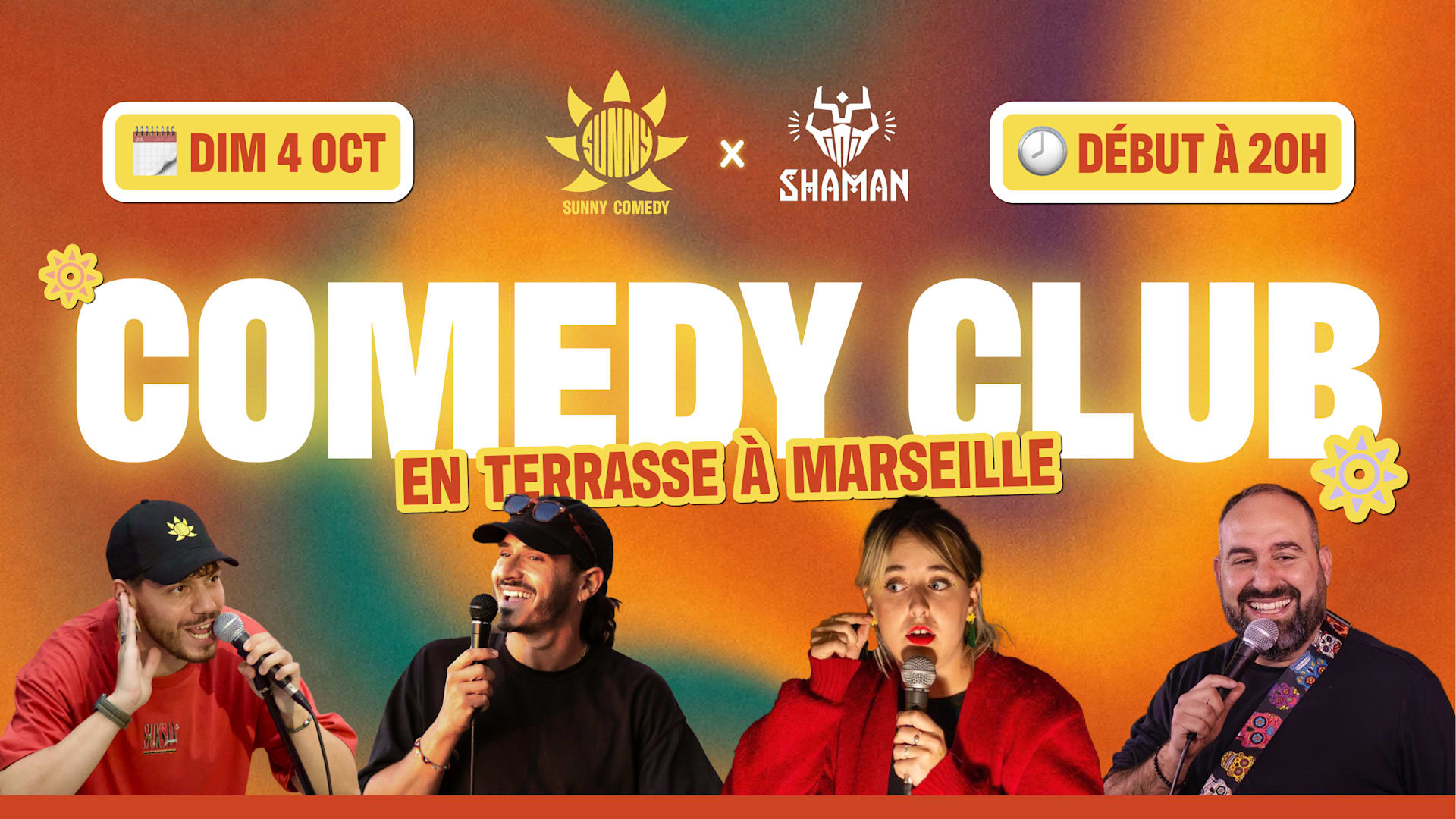 Sunny Comedy Club X Shaman - Stand-Up En Plein Air - Limité