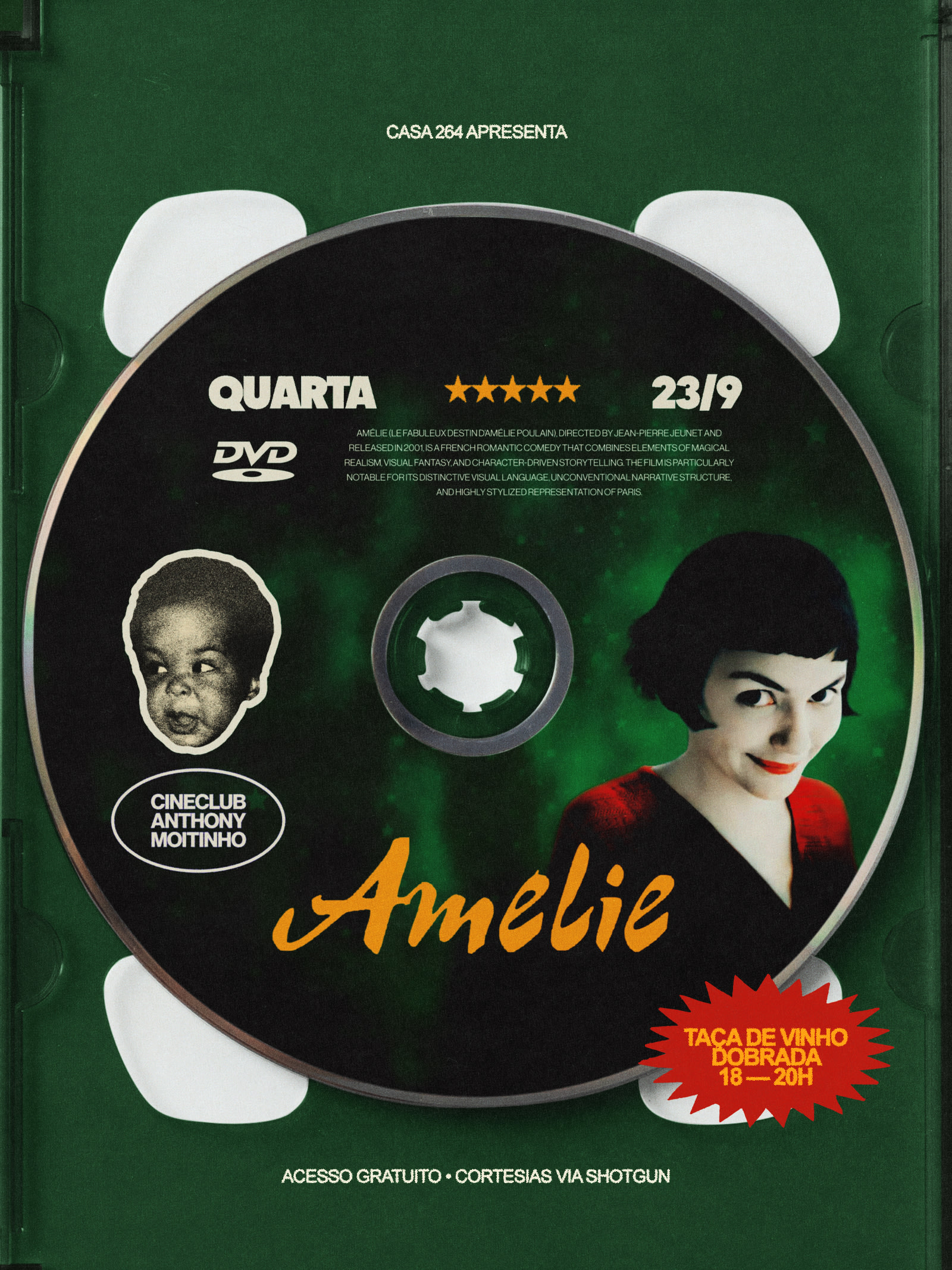 Cineclube - O Fabuloso Destino De Amélie Poulain