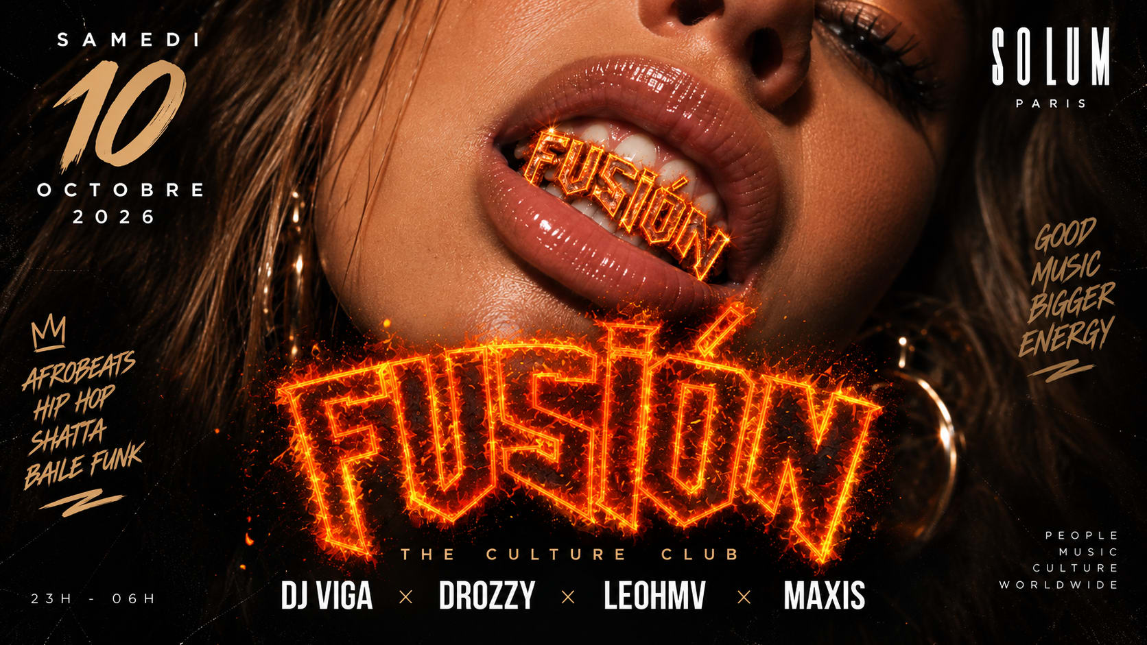 Fusión: Afrobeats, Hip Hop, Shatta, Baile Funk