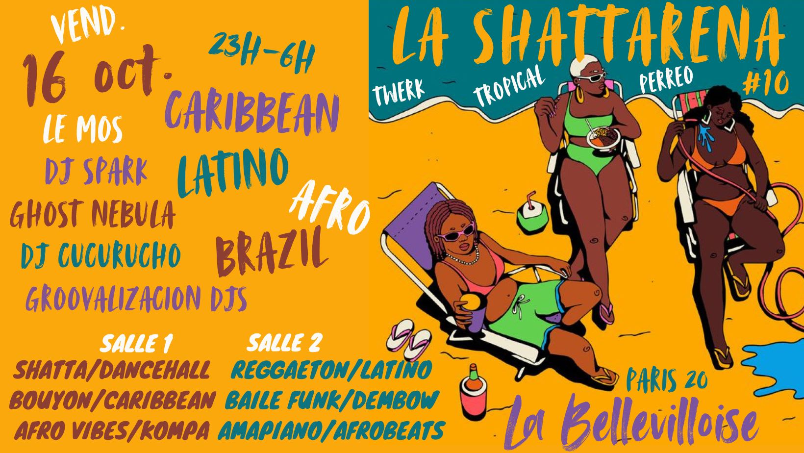 La Shattarena #10 - Afro-Caribbean-Tropical Party | 16.10.26