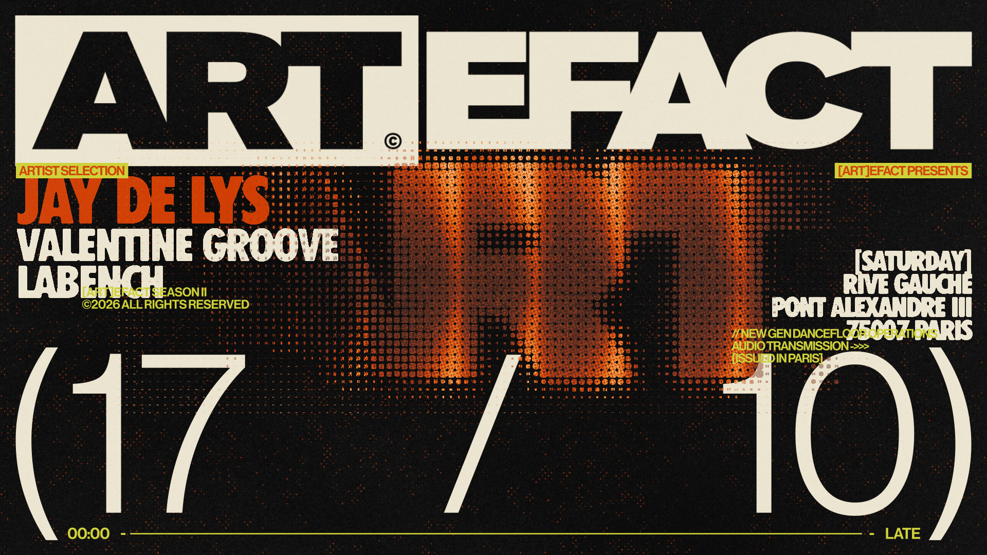 Artefact: Jay De Lys, Valentine Groove, Labench