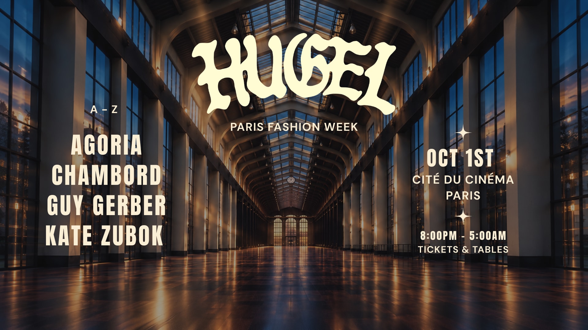 Hugel @ Paris Fw/ Agoria, Guy Gerber, Chambord, Kate Zubok