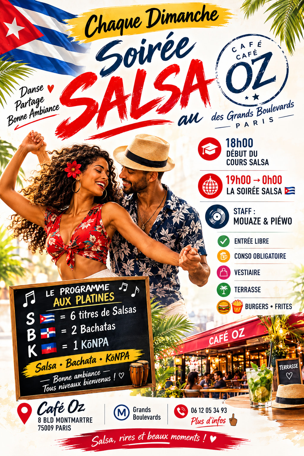 Dimanche / Cours & Soiree Salsa Paris