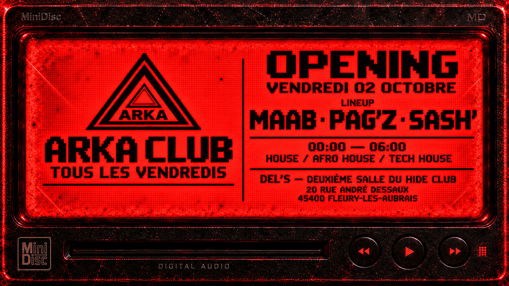 Arka Club — Opening 02.10 · Maab, Pag’Z, Sash’