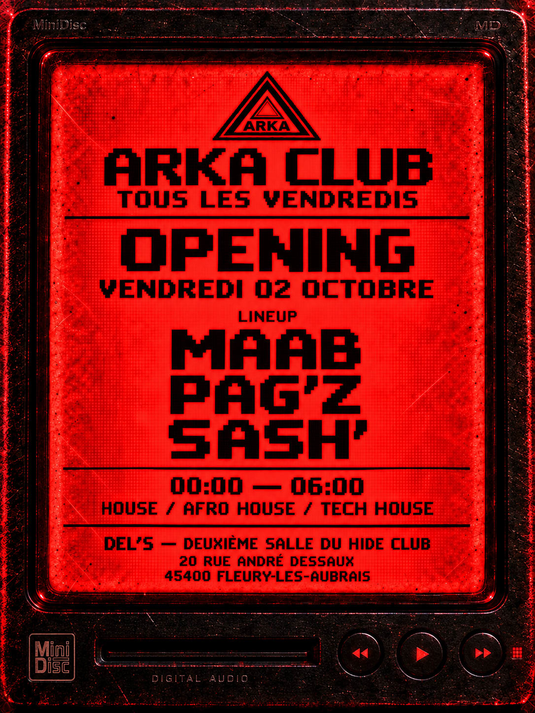 Arka Club — Opening 02.10 · Maab, Pag’Z, Sash’