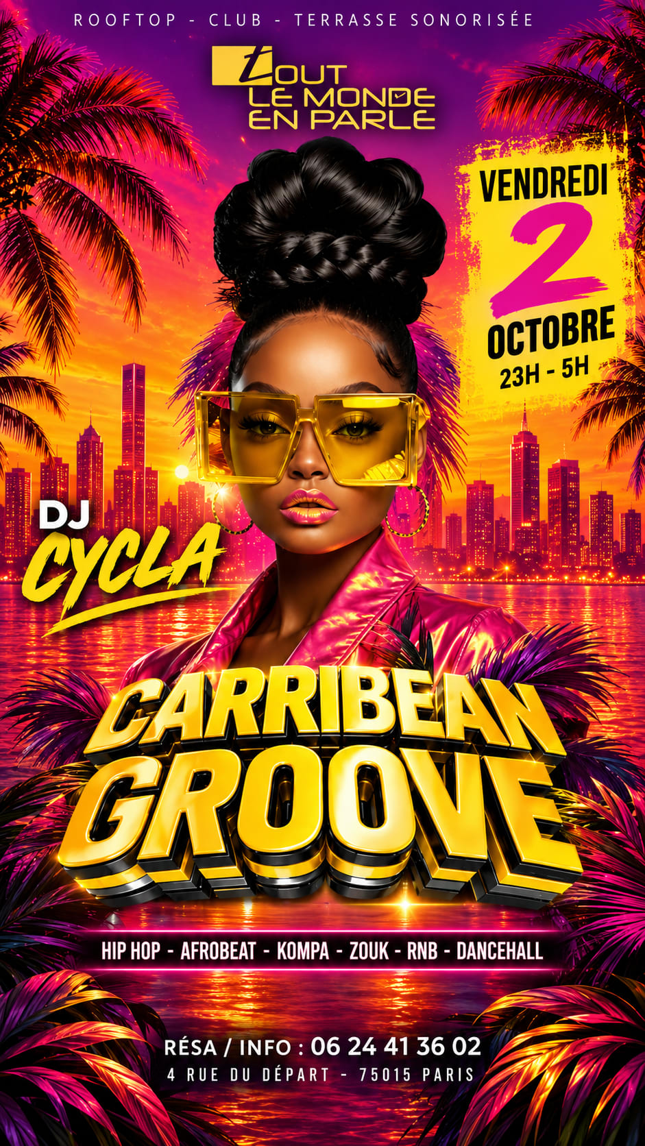 Soiree Caribbean Groove ,Club Terrasse Hiphop Afrob…