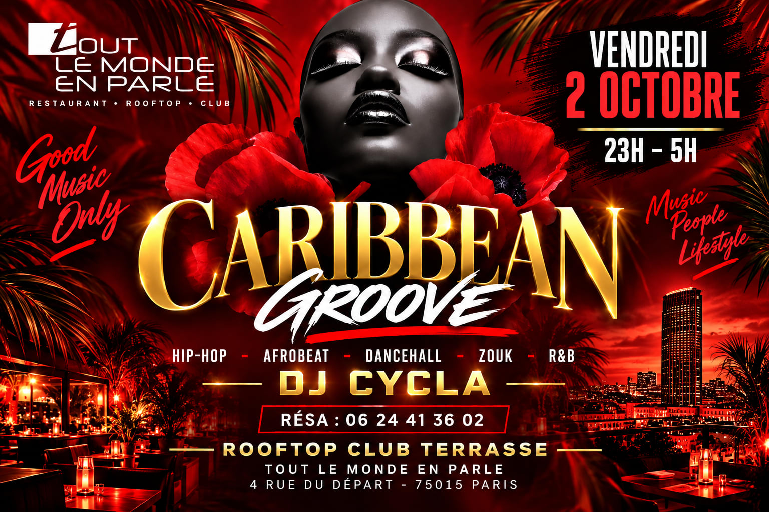 Soiree Caribbean Groove Open Air & Hiphop,Afrobeat