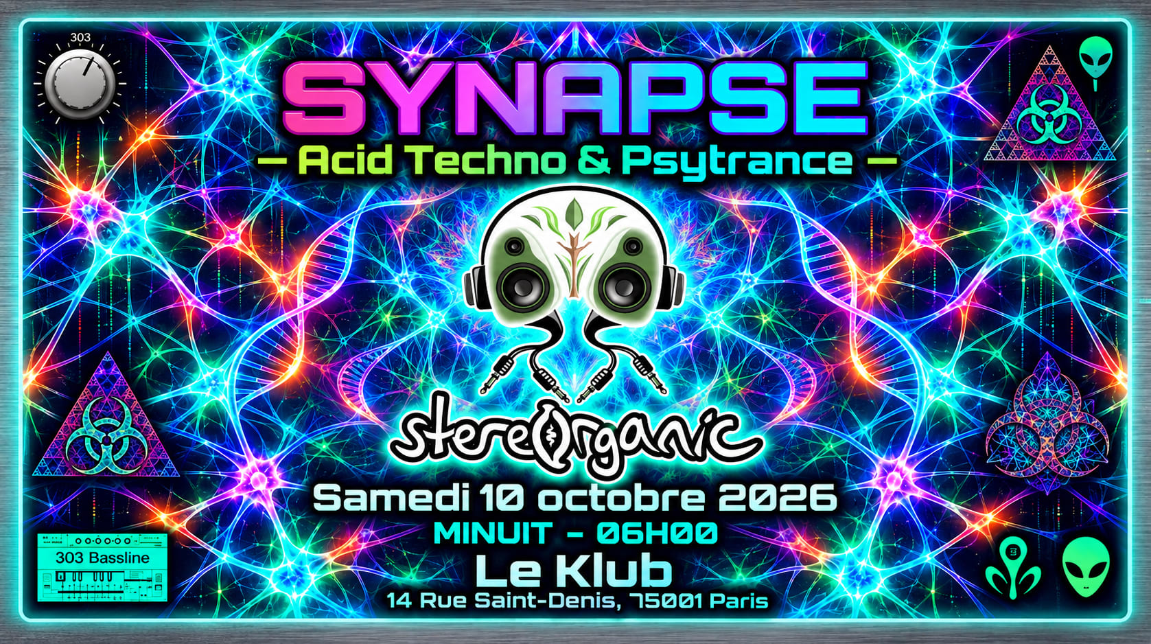 Stereorganic Présente : Synapse - Acid Techno & Psytrance