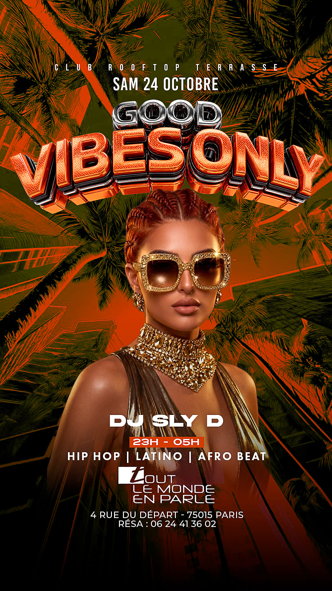 Good Vibes Only Rooftop Club Hiphop Afrobeat, Latino