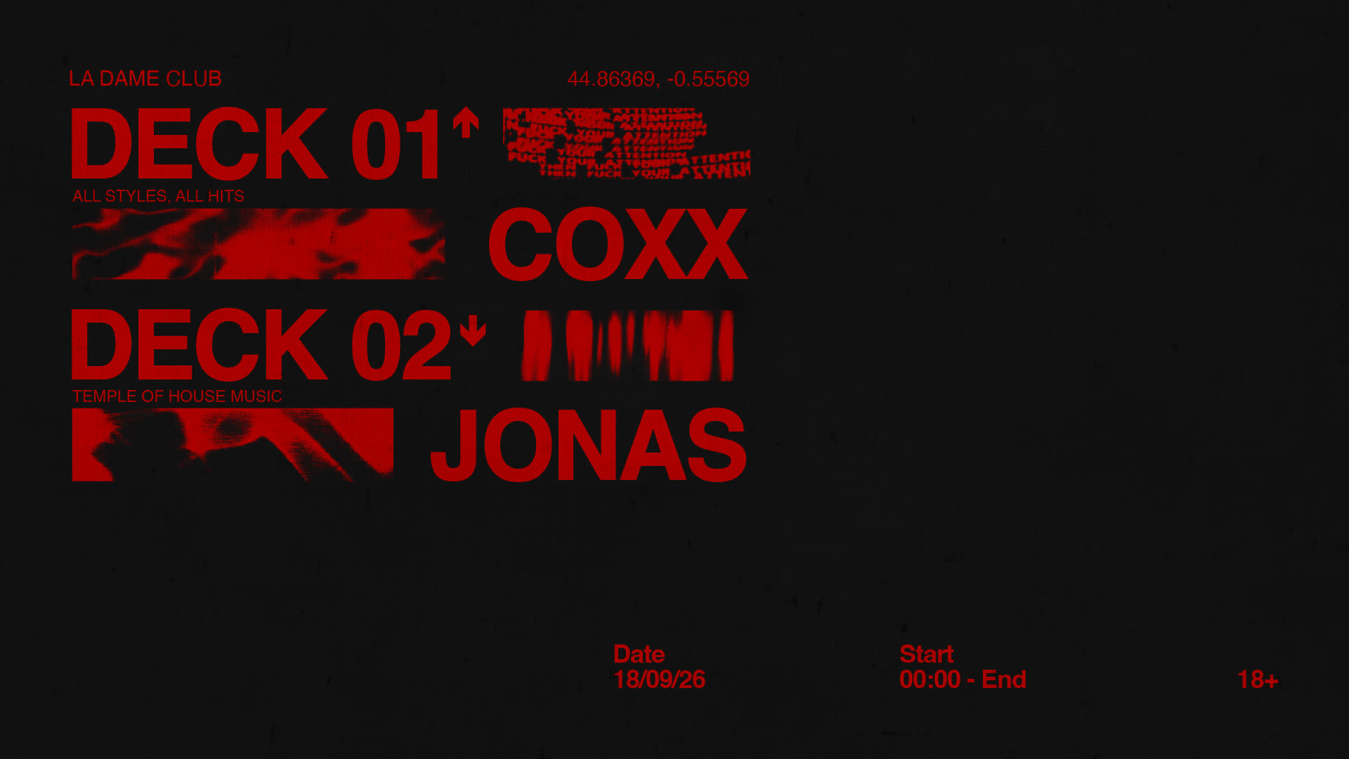 La Dame // Ven 18 Sept // Coxx - Jonas
