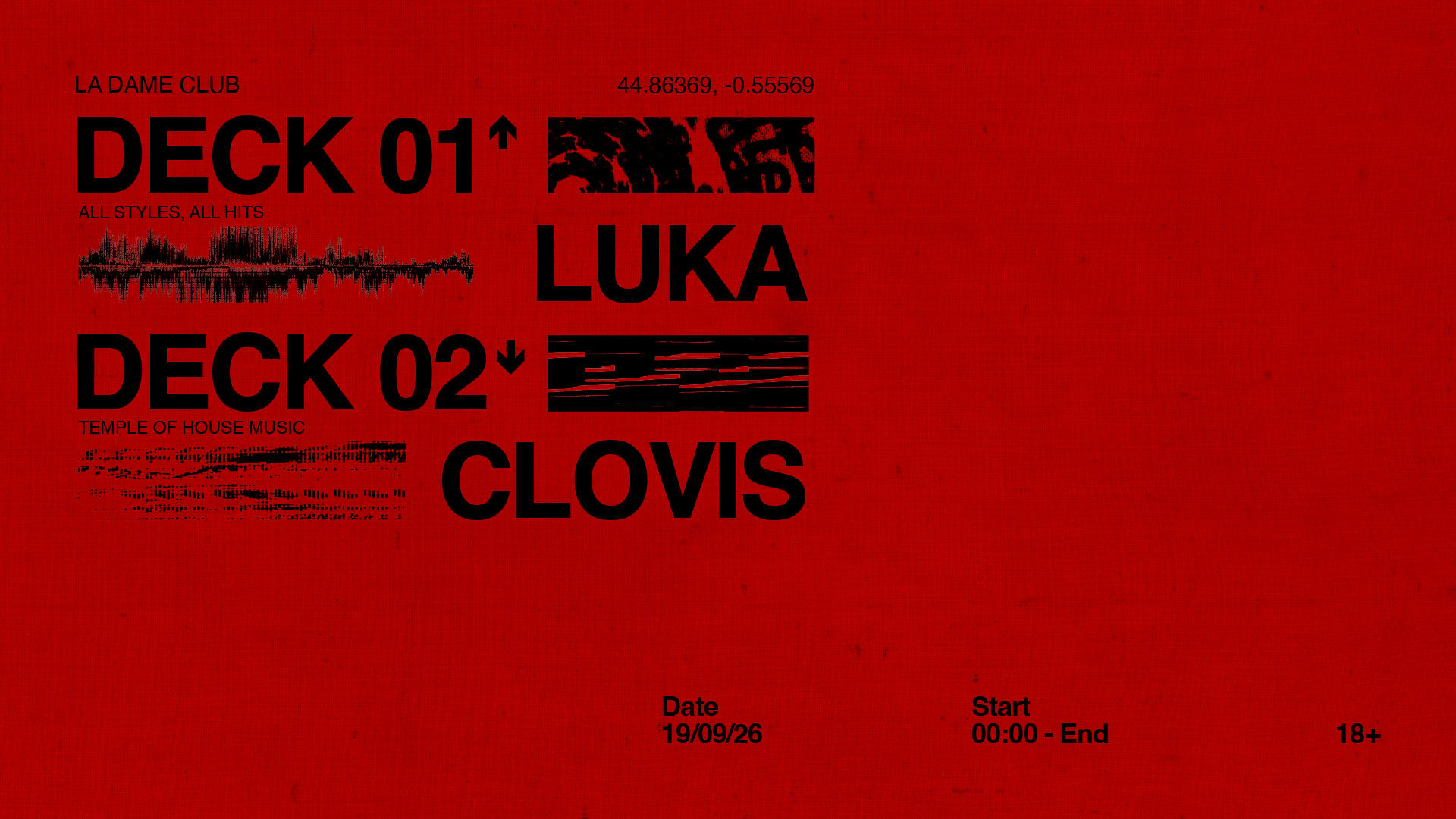 La Dame // Sam 19 Sept // Luka - Clovis