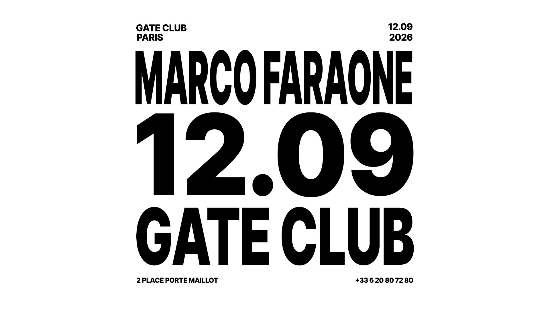 Marco Faraone At Gate Club Paris