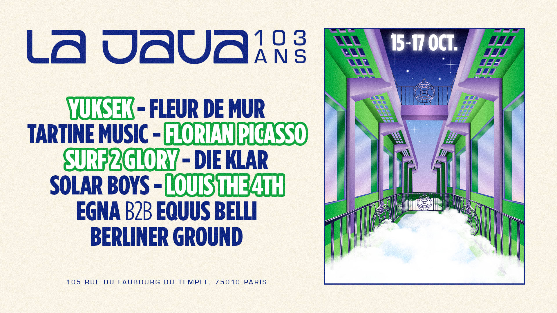 La Java 103 Ans : Florian Picasso, Surf 2 Glory, Die Klar...