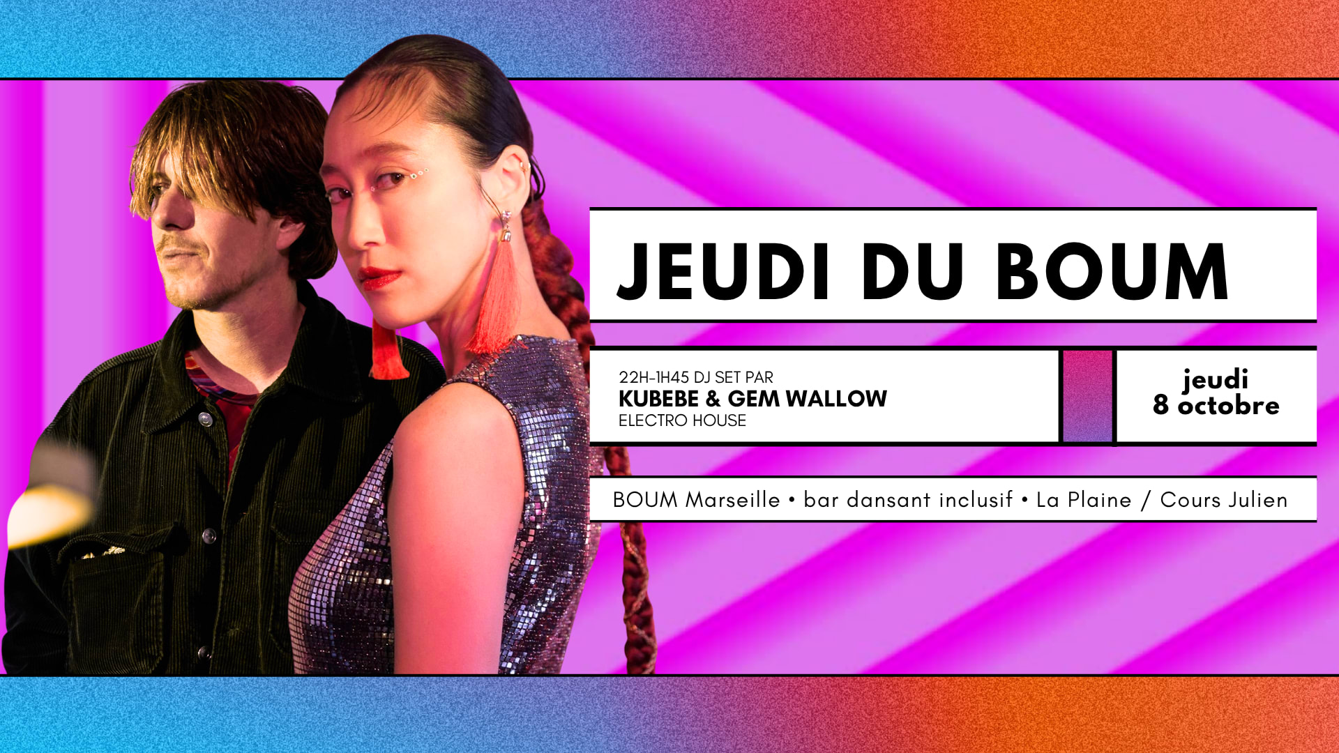 Jeudi Du Boum Dj Sets By Kubebe (Mars.) & Gem Wallow (Tokyo)