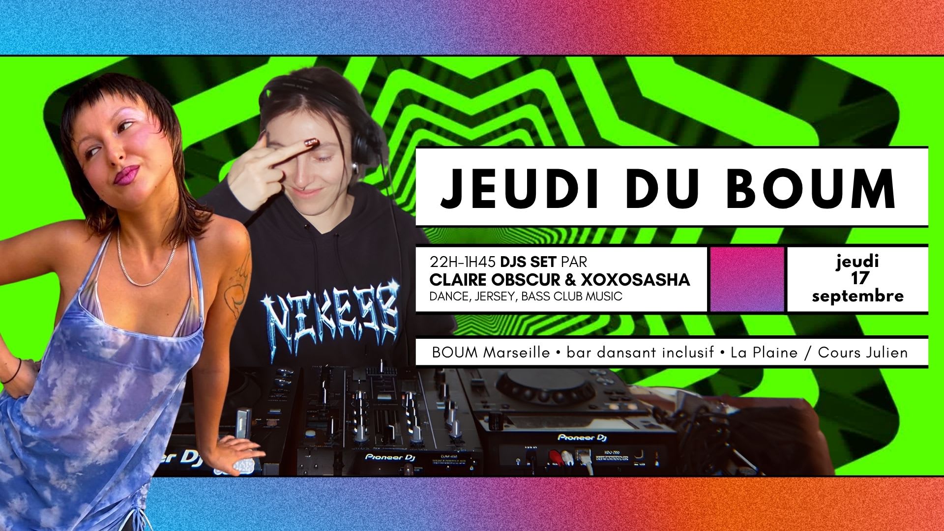 Jeudi Du Boum Dj Set By Claire Obscur & Xoxosasha