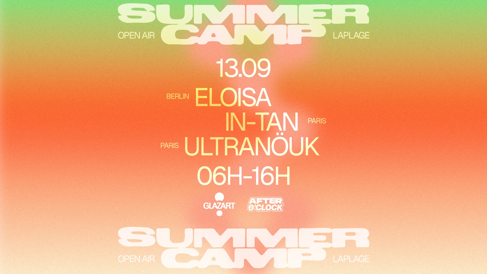 After O'clock X La Plage Open Air : Eloisa, Ultranöuk & More