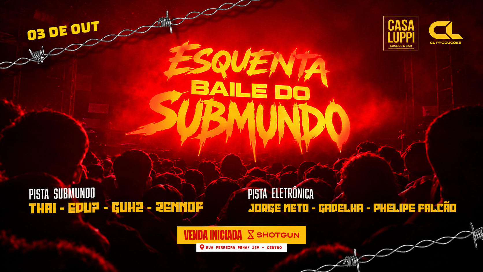 Esquenta Baile Do Submundo - Sab - 03/10