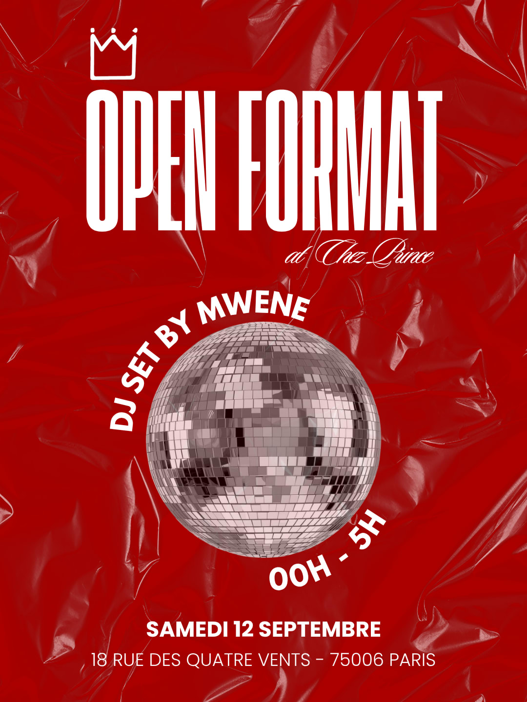 Samedi Open Format Chez Prince - Paris 6