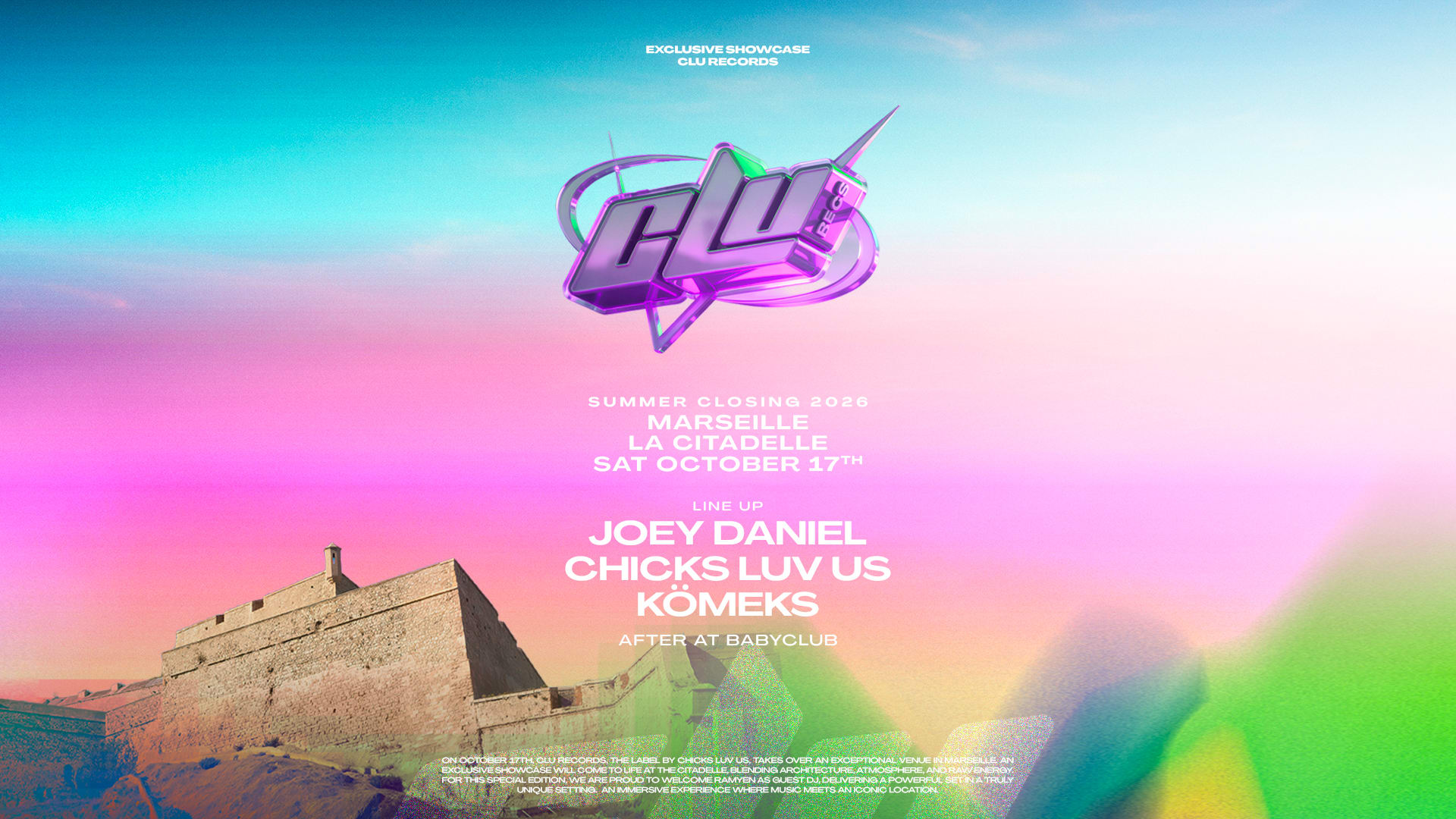 Clu Rec @ La Citadelle : Joey Daniel & Kömeks
