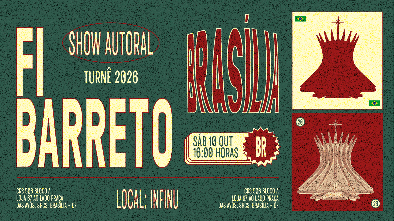 Infinu Recebe Fi Barreto: Show Moderno Br Em Brasília