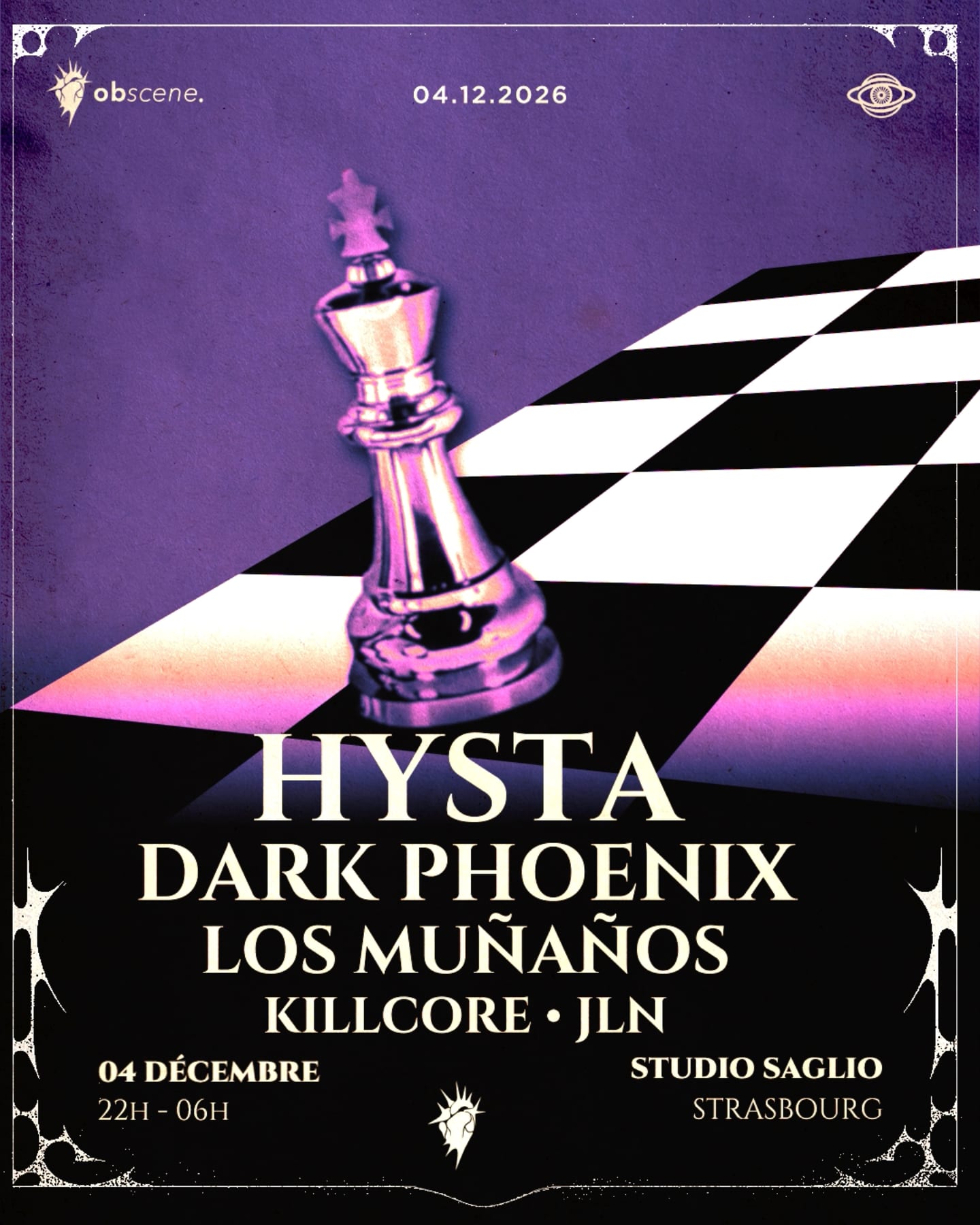 Obscene : Hysta - Dark Phoenix - Los Munanos - Killcore