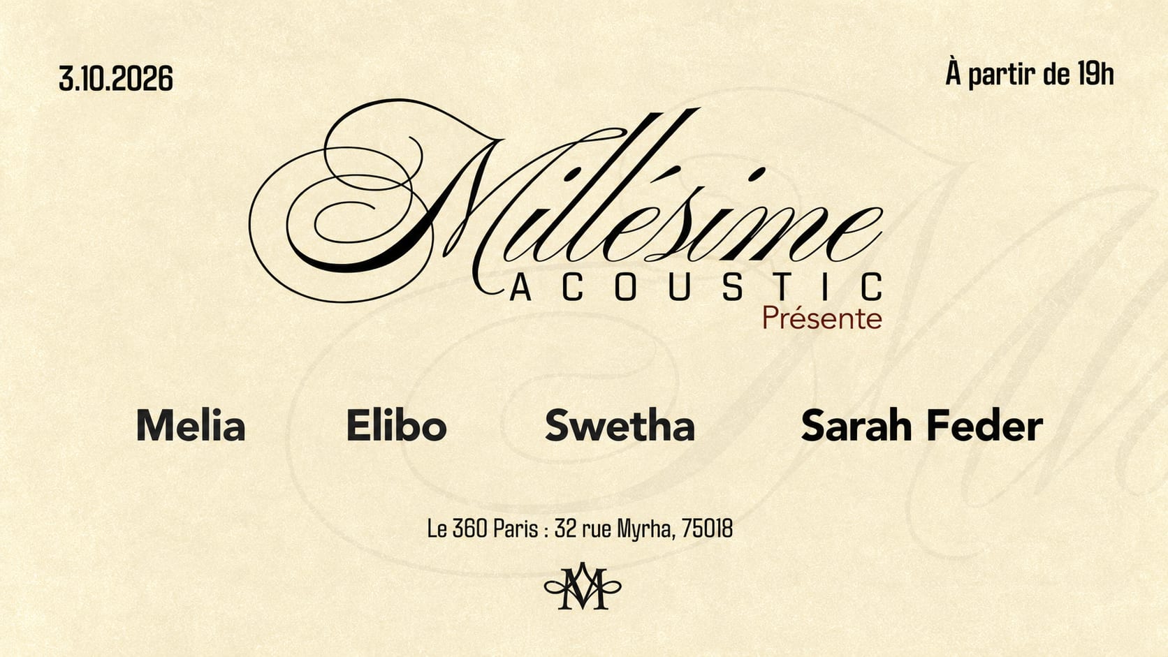 Millésime Acoustic Session