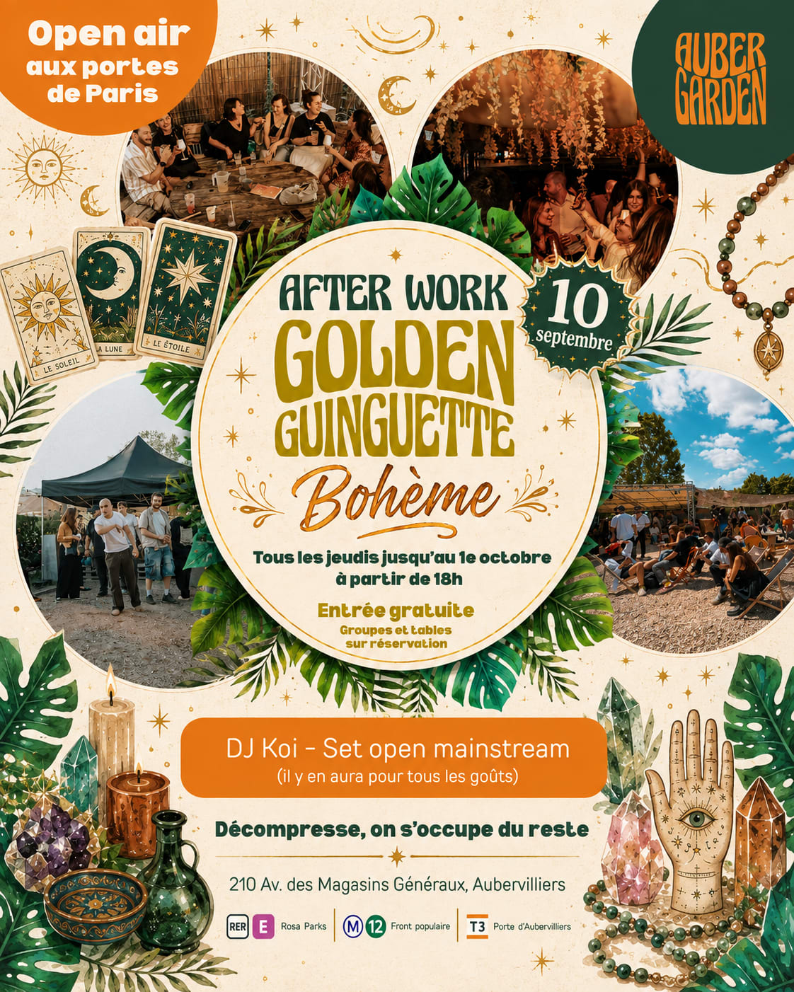 Golden Guinguette/Afterwork - 10 Septembre - Edition Bohème