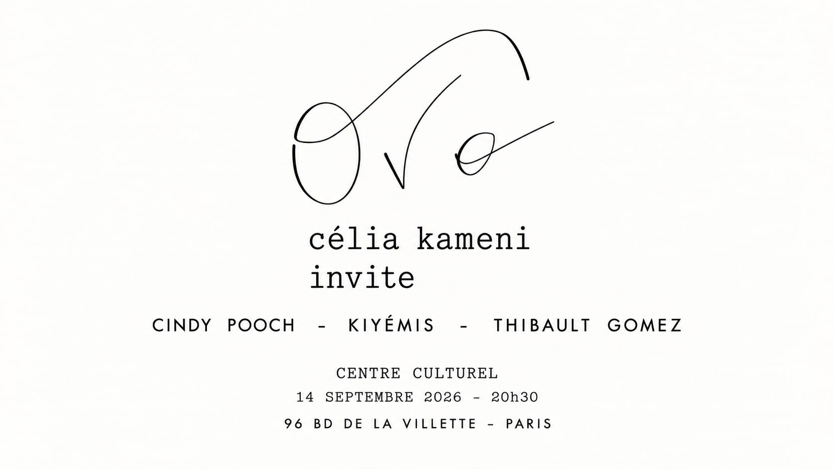 Célia Kameni Invite... Au Centre Culturel 14/09