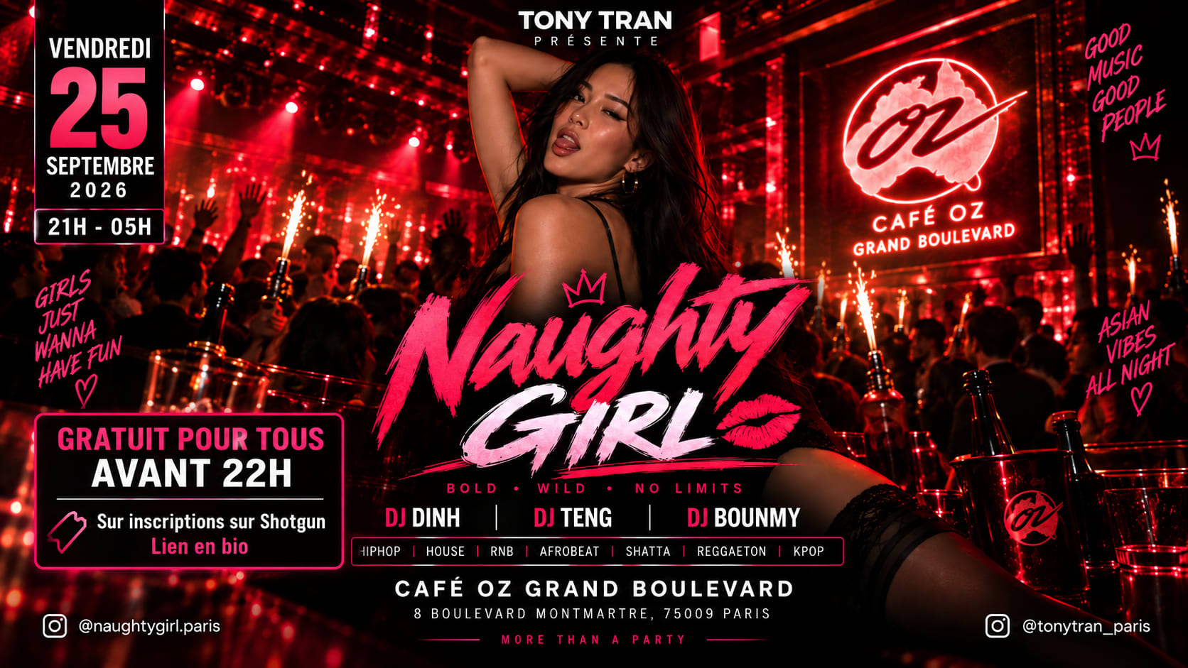Naughty Girl X Café Oz Grand Boulevard