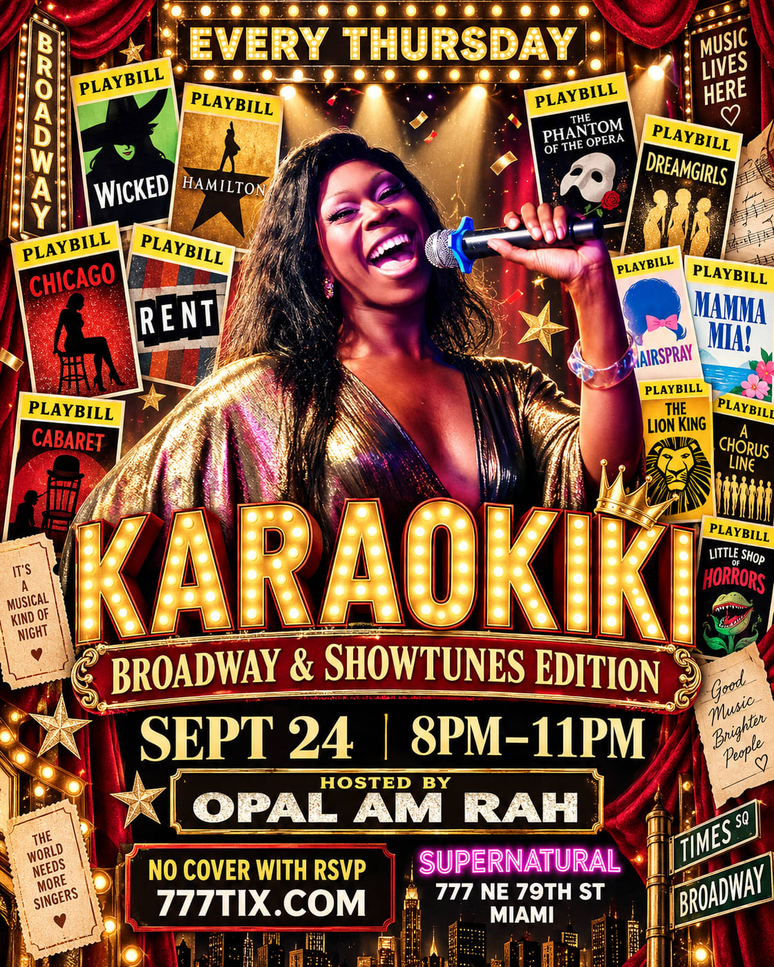 Karaokiki Happy Hour: Broadway + Showtunes Edition