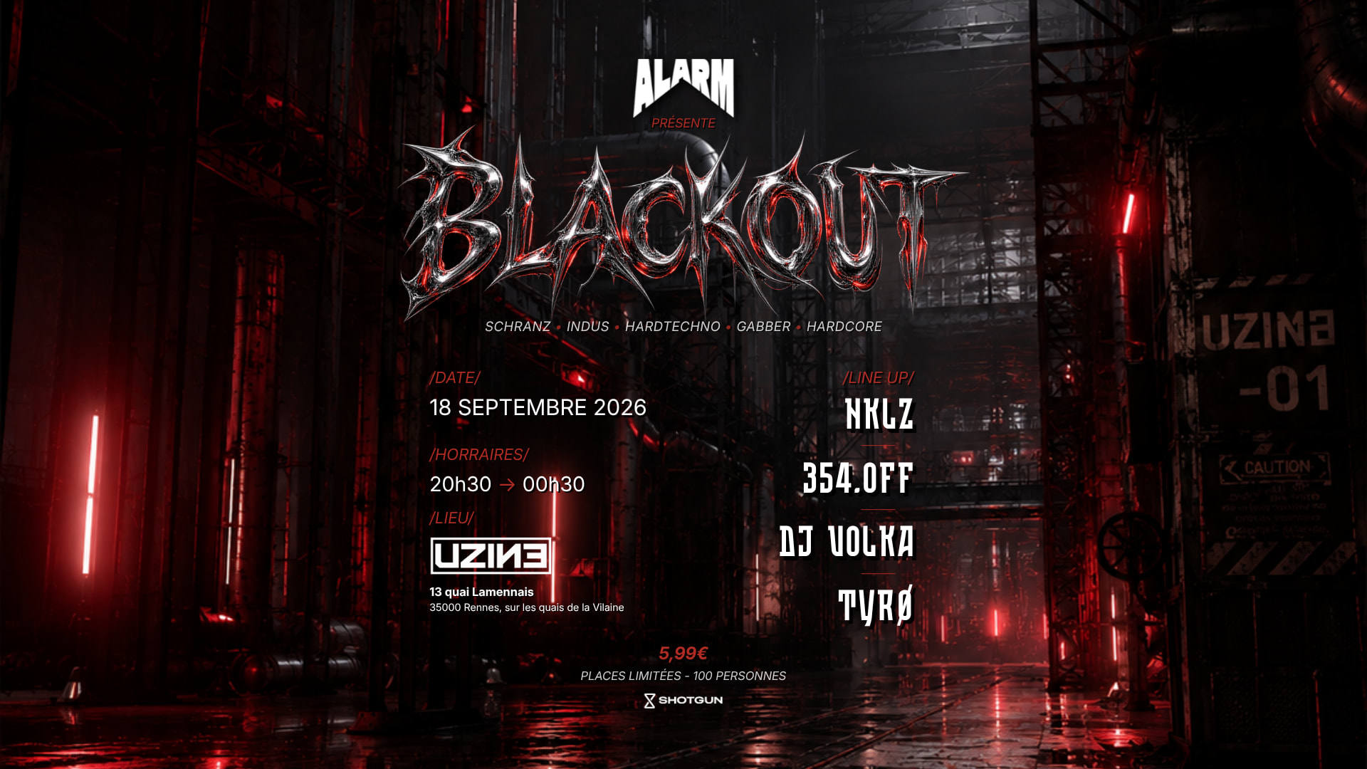 Alarm Présente Blackout