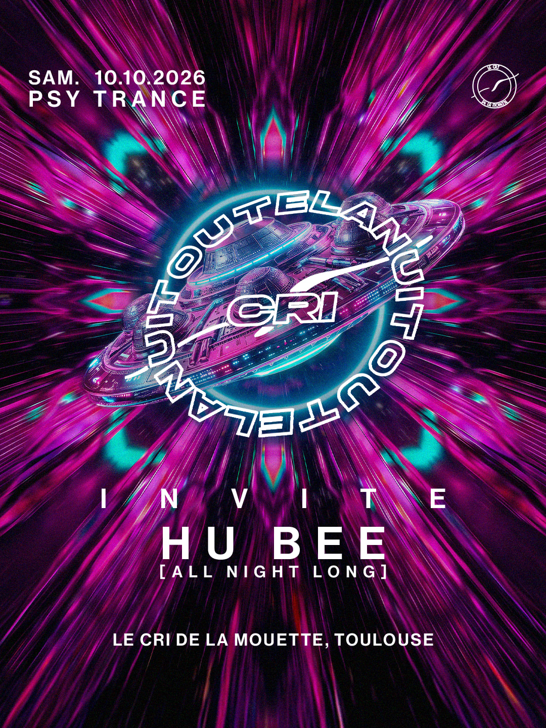 Cri Toute La Nuit Inv. Hu Bee All Night Long (Psytrance