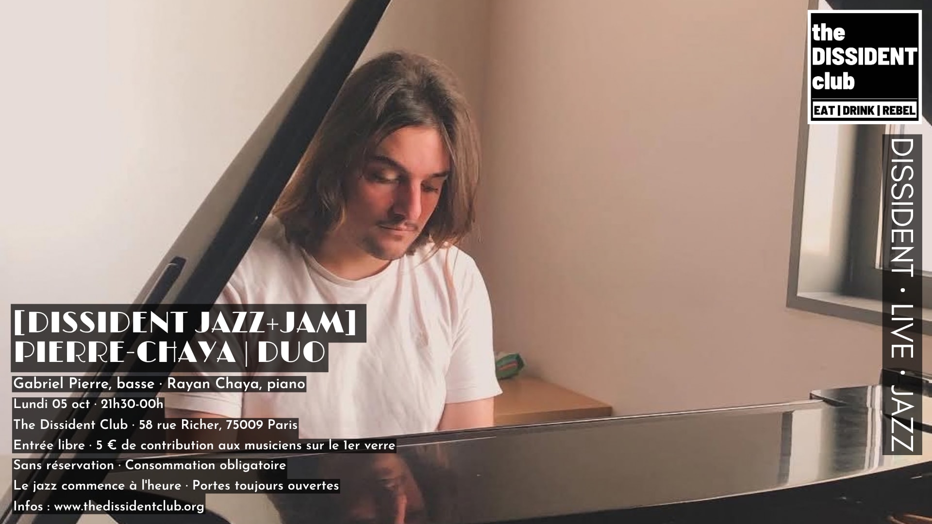 [Dissident Jazz+Jam] Pierre-Chaya | Duo
