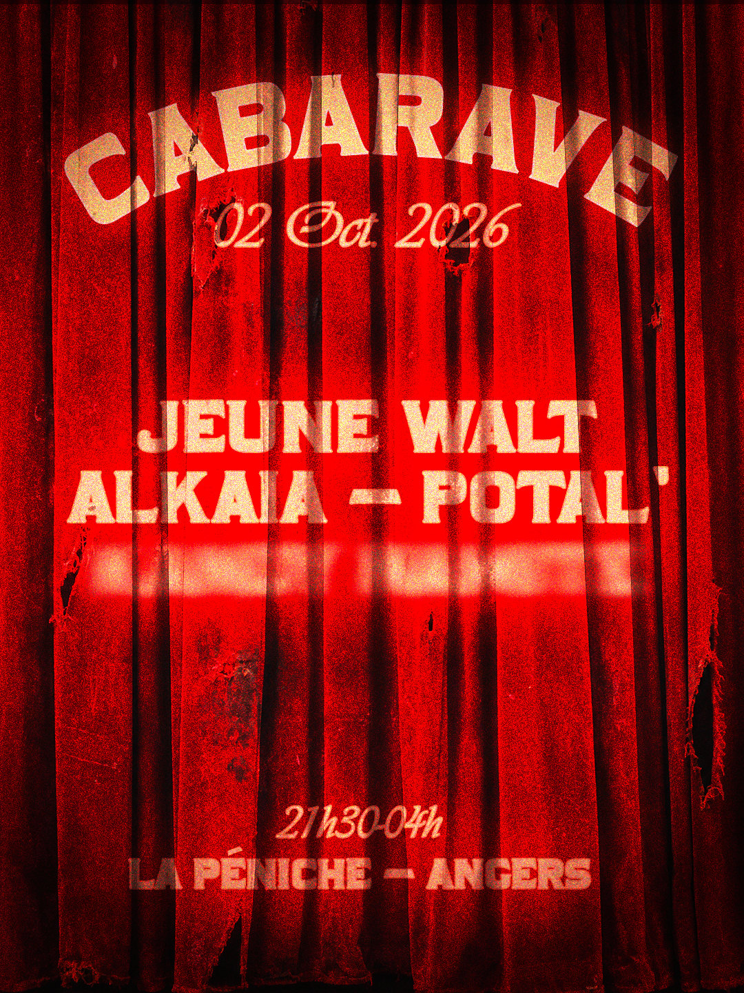 Cabarave | Potal’, Jeune Walt, Alkaïa + Invité.E Mystère