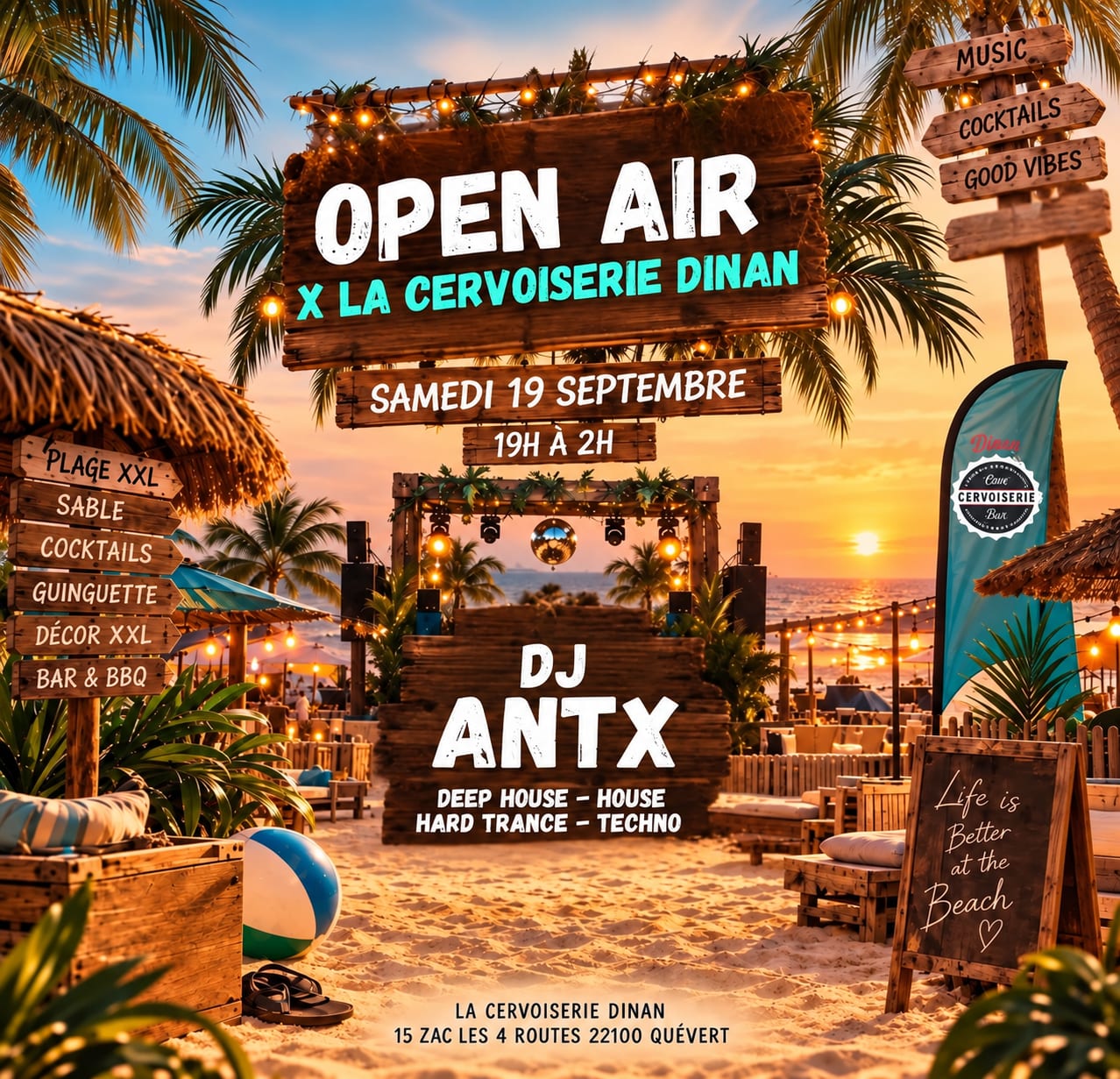 🌴☀️ Open Air X La Cervoiserie Dinan Plage Aménagée☀️🌴