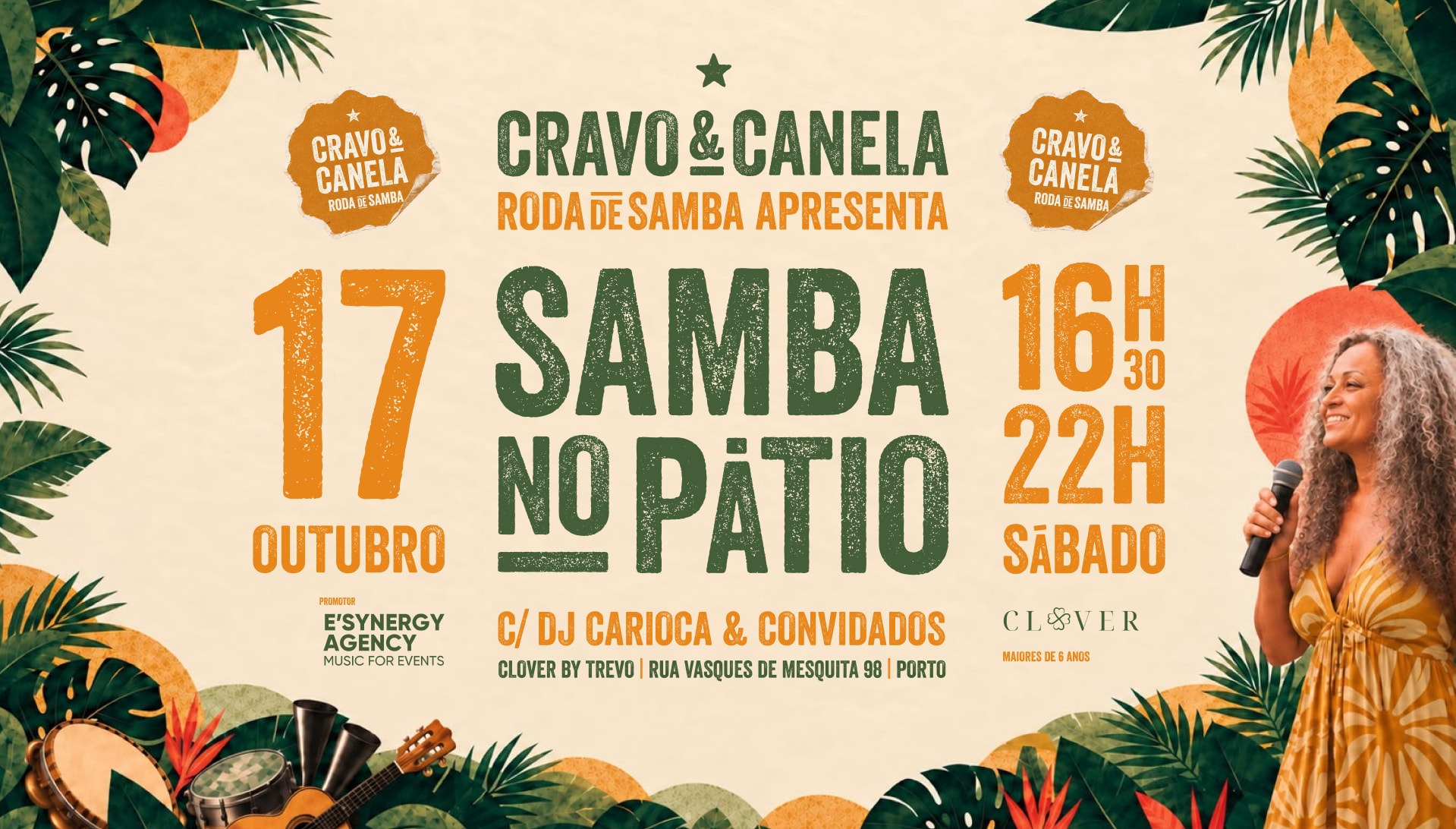 Cravo & Canela Roda De Samba - 17 Out "Samba No Pátio"