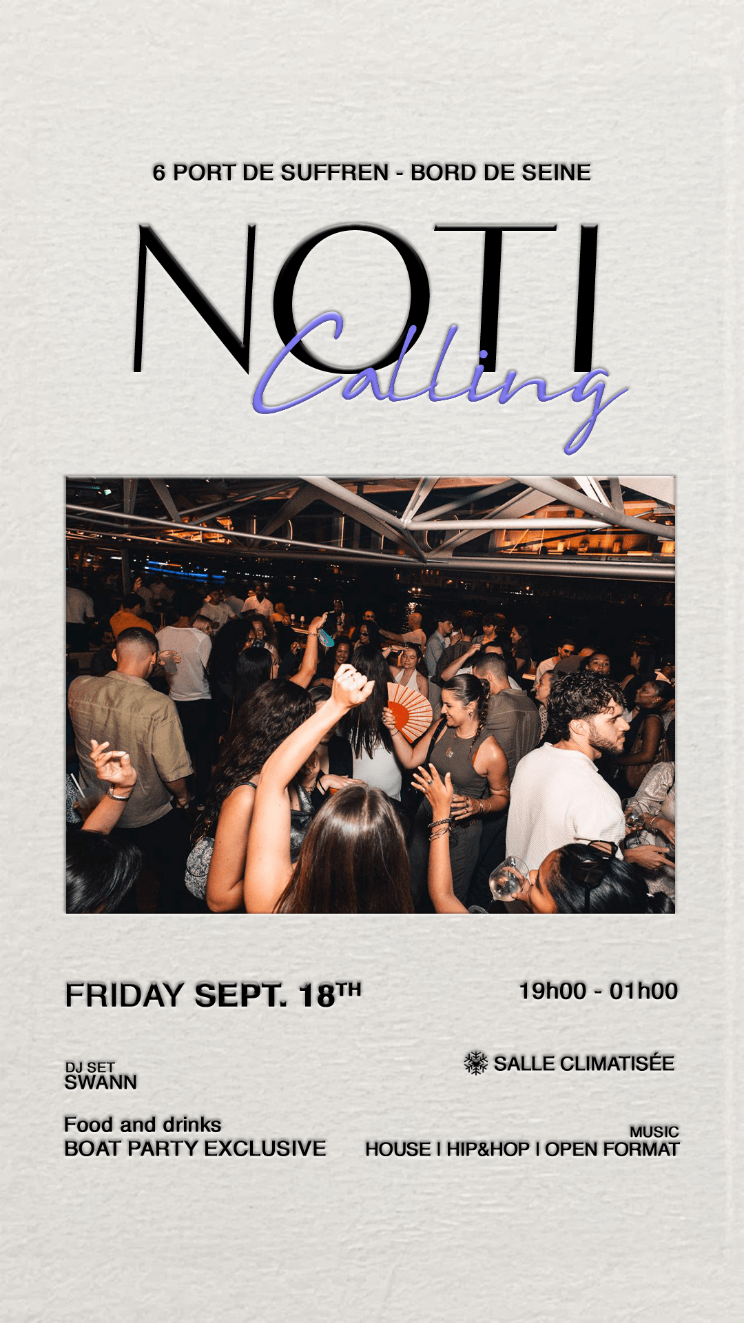 Noti Calling 18/09 — Sunset Boat Party